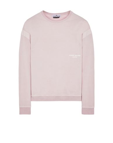 Stone Island Sweatshirt Rose Coton In Rose