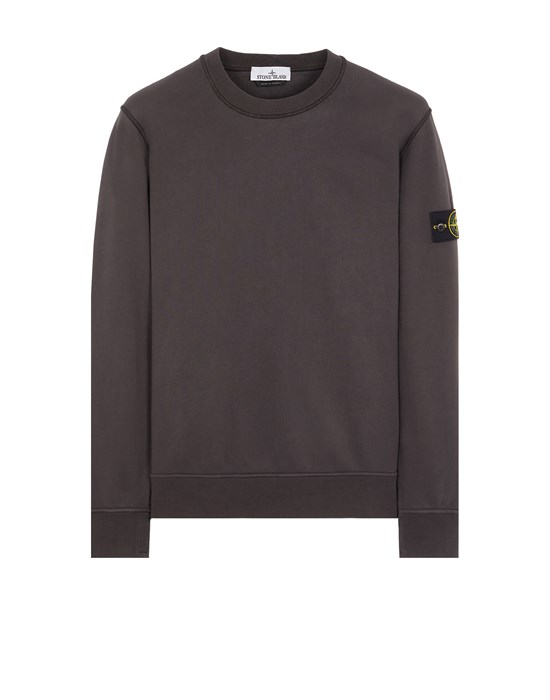 Shop Stone Island Sweatshirt Gray Cotton