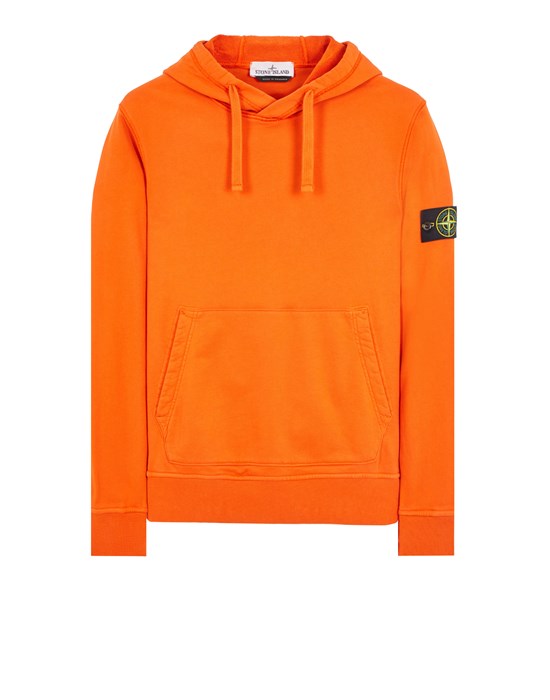 Shop Stone Island Sweatshirt Orange Cotton