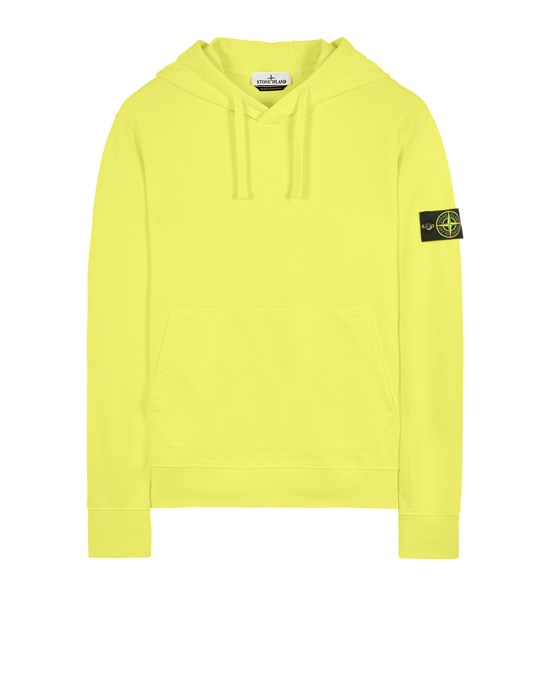 Shop Stone Island Sweatshirt Jaune Coton In Yellow