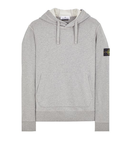Shop Stone Island Sweatshirt Grey Cotton In Gray