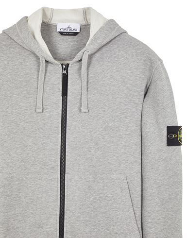 Stone island white online zip hoodie