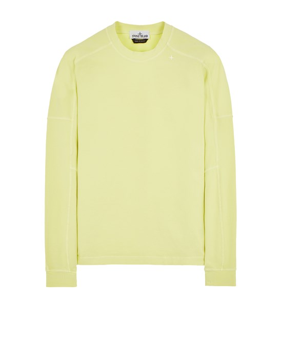 Stone Island Sweatshirt Jaune Coton, Élasthanne In Yellow