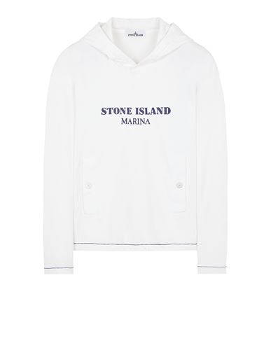 STONE ISLAND STONE ISLAND SWEATSHIRT BLANC COTON