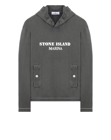 STONE ISLAND STONE ISLAND SWEATSHIRT GRAY COTTON