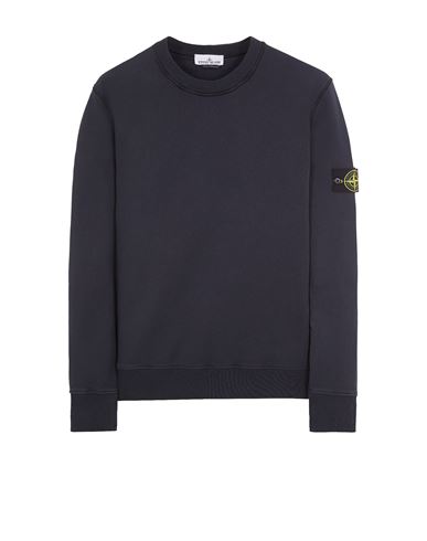 Stone Island Compass-patch Concealed-fastening Coat In Bleu