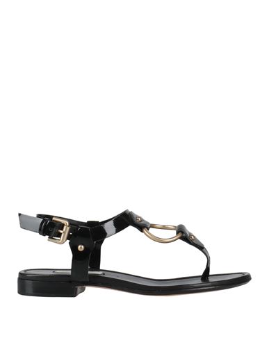 Deimille Woman Toe strap sandals Black Size 6.5 Soft leather