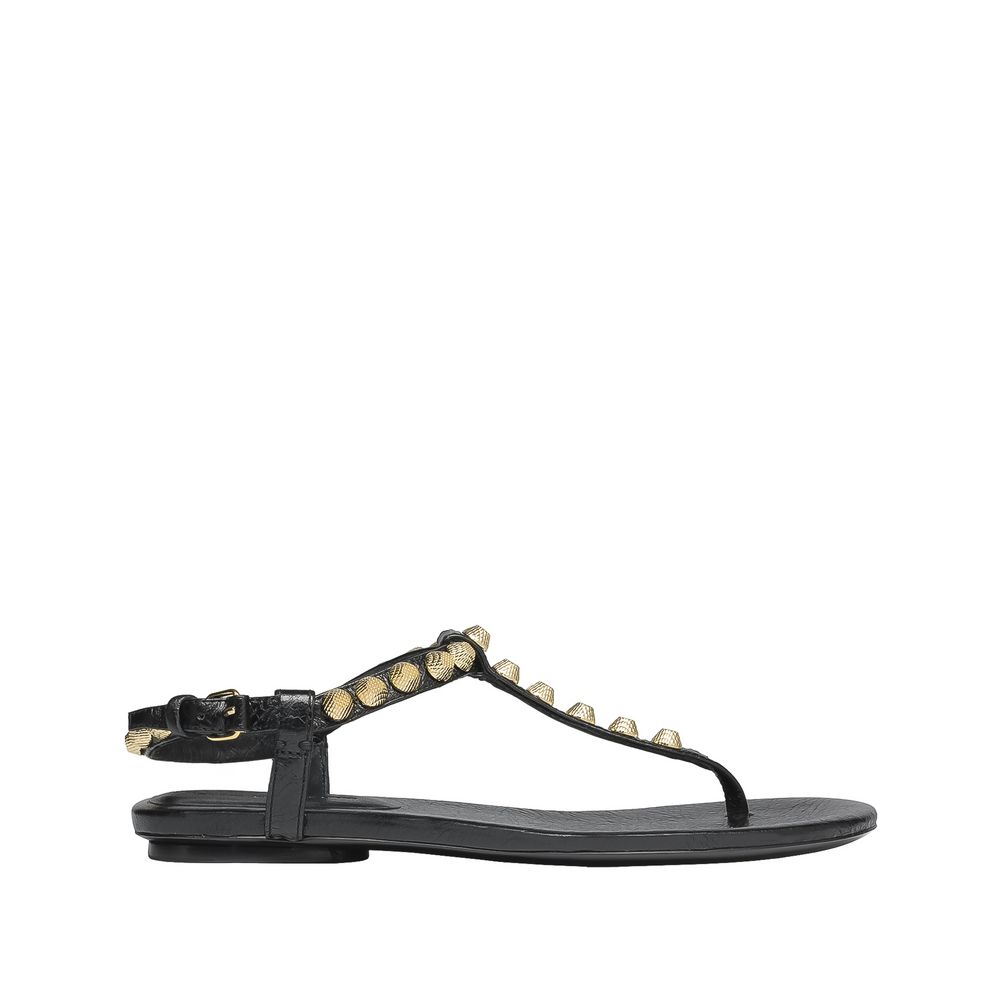 Balenciaga Giant Gold T Strap Sandals - Women's Sandal