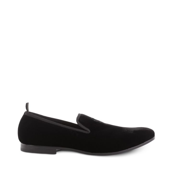 Velvet Skull Slippers Alexander McQueen | Slippers | Shoes