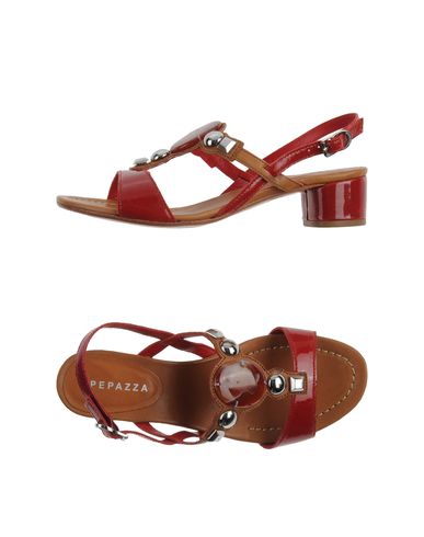 Apepazza Woman Sandals Red Size 9 Soft Leather, Natural Stone