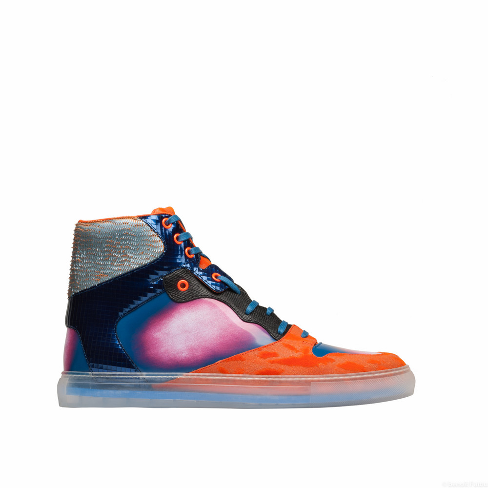 Balenciaga Iridescent Multicolor High Sneakers - Men's Multimaterial ...