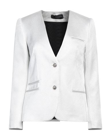 Shop Zadig & Voltaire Woman Blazer Off White Size 6 Cotton, Acrylic, Polyester, Polyamide