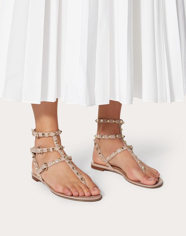 Rockstud Flat sandal for Woman | Valentino Online Boutique