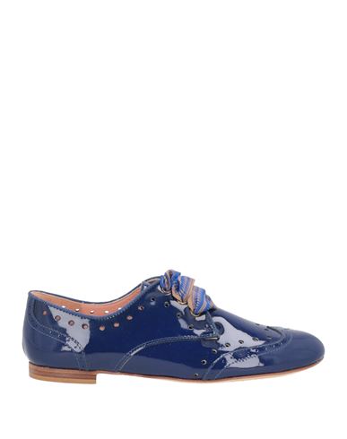 Studio Pollini Woman Lace-up Shoes Bright Blue Size 5 Soft Leather