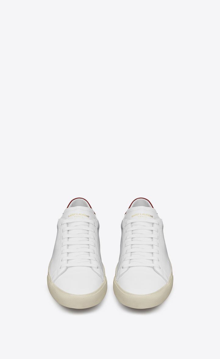 Saint Laurent SL/06 Court CLassic Sneakers In Optic White And Red ...
