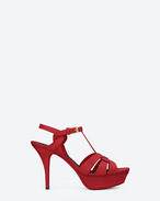 SAINT LAURENT Tribute D CLASSIC TRIBUTE 75 SANDAL IN red LEATHER f