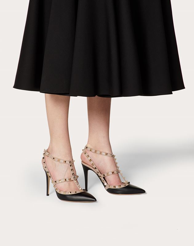 valentino garavani rockstud ankle strap pumps