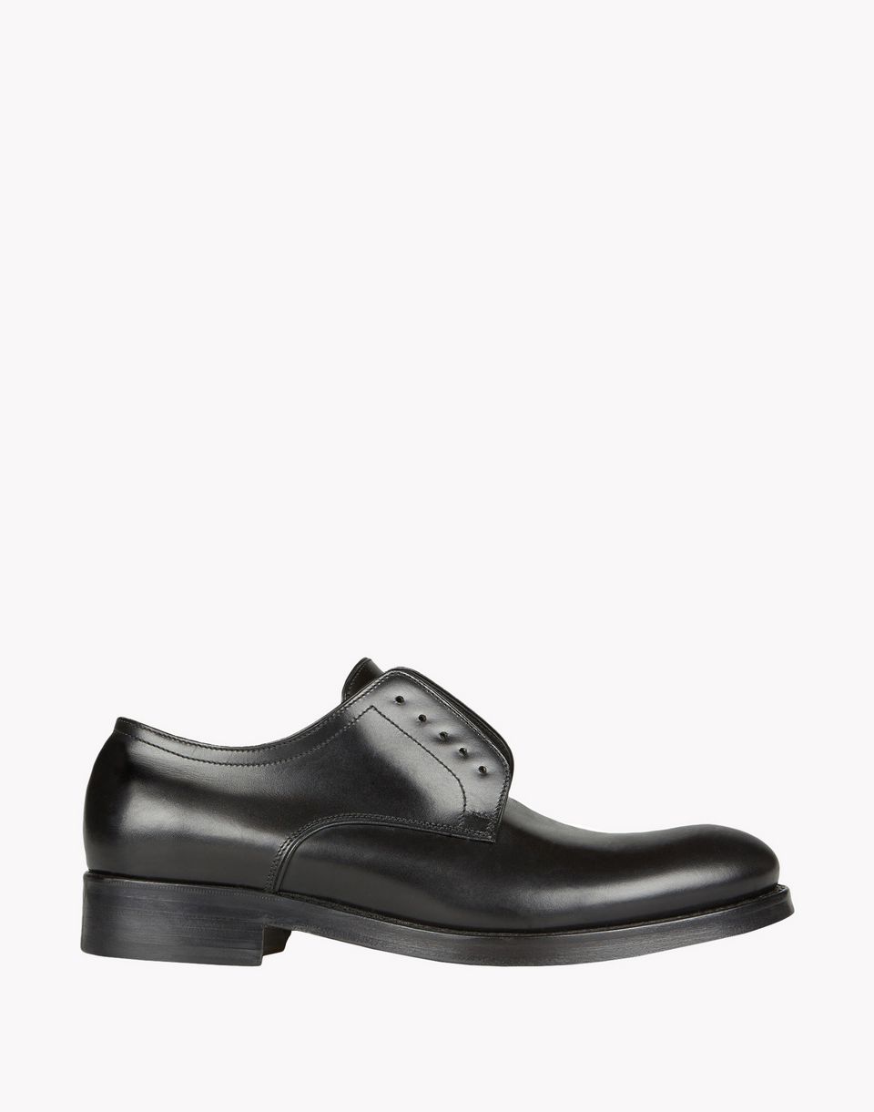 Dsquared2 Bobo Leather Loafers Black - Laced Shoes for Men | Official Store