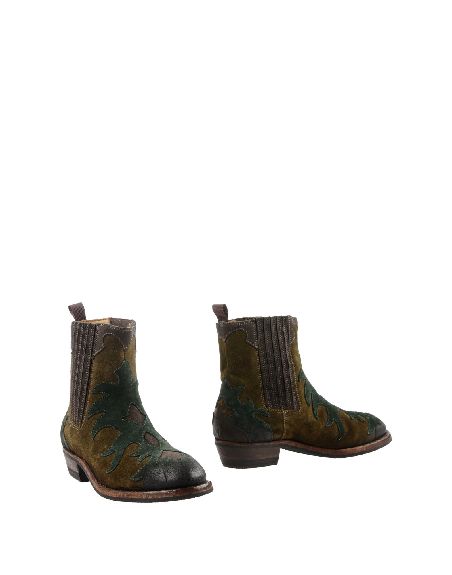 A Trois Ankle Boots In Military Green