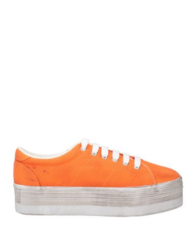 Woman Sneakers Orange Size 8 Textile fibers