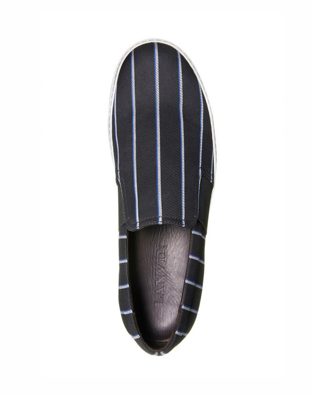men's ace jacquard stripe leather lace up sneakers