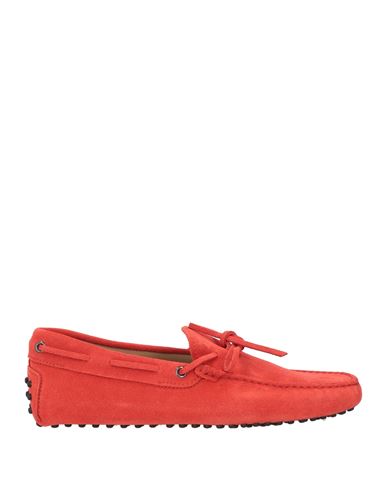 Shop Tod's Man Loafers Red Size 7.5 Leather