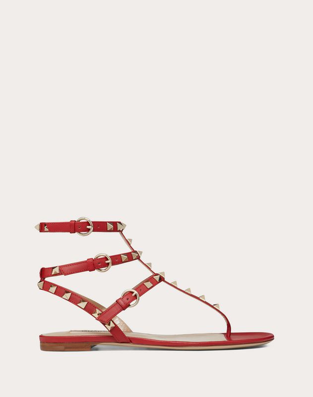Rockstud Flat Sandal for Woman | Valentino Online Boutique