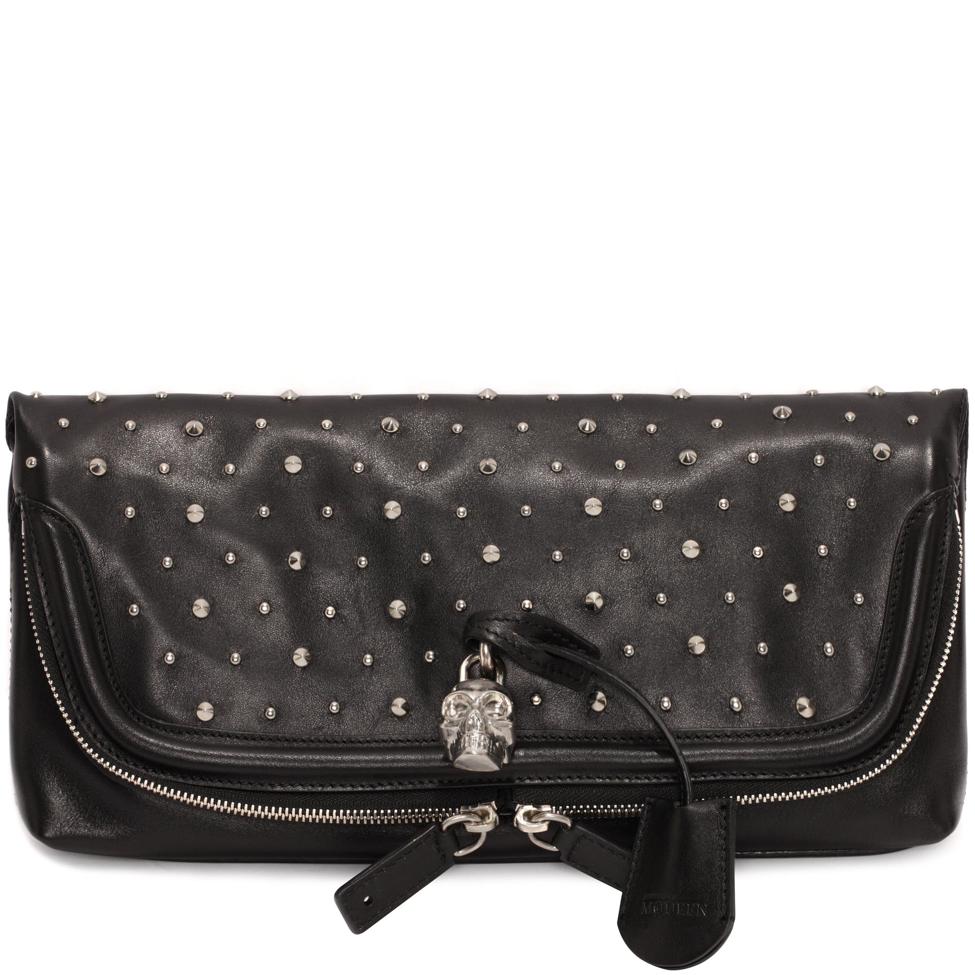 Studded Leather Skull Padlock Clutch Alexander McQueen | Clutch | Bags