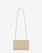 SAINT LAURENT MONOGRAM KATE D classic medium kate satchel in powder grain de poudre textured leather f