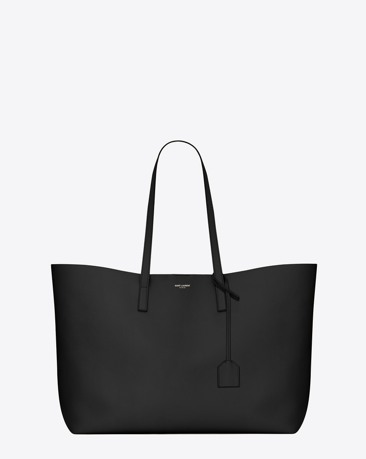 Saint Laurent Shopping Saint Laurent Tote Bag In Black Leather | 0