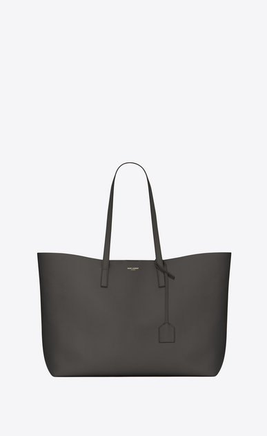 shopping bag aus dunkelgrauem leder