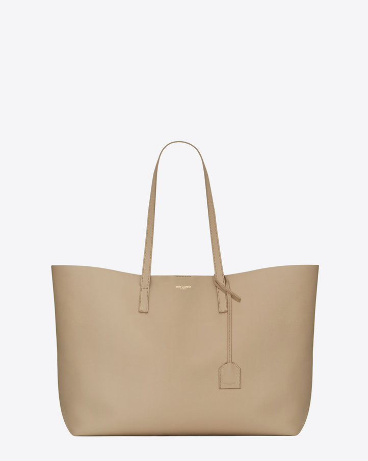 Saint Laurent Large SHOPPING SAINT LAURENT Tote Bag In Dark Beige ...