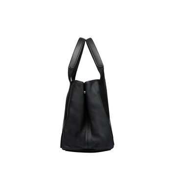 Balenciaga Leather Navy Cabas S - Black - Women's Navy Handbag
