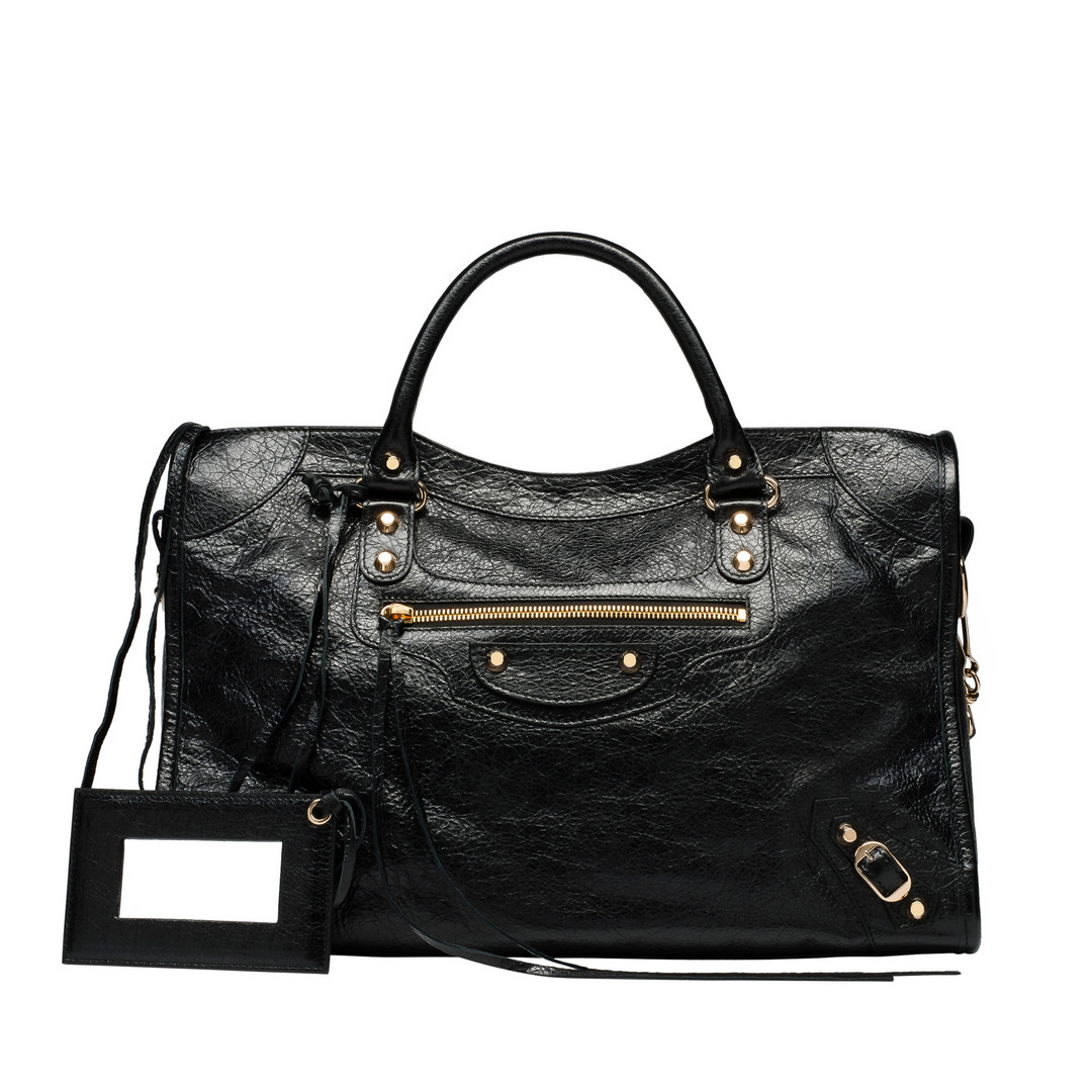 Balenciaga Classic Gold City - Black - Women's Classic City Handbag