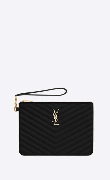 MONOGRAM pochette A5 en cuir matelassé