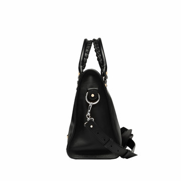 Balenciaga Amp Plate Silver City - Black - Women's Amp Plate Handbags