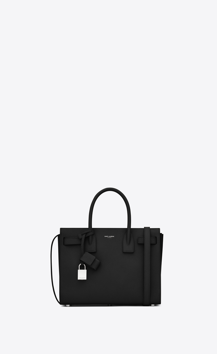 Saint Laurent Classic Sac De Jour Baby In Grained Leather Ysl Classic Sac De Jour Baby In Grained Leather Front View