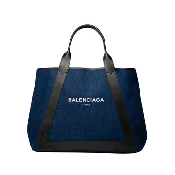 Balenciaga Denim Navy Cabas M - BLEU INDIGO/NOIR - Women's Navy Bag