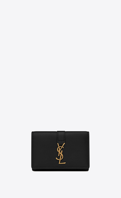 SAINT LAURENT YSL line Woman YSL Key Case in Black Leather a_V4