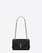 SAINT LAURENT Monogram envelope Bag D classic medium soft envelope monogram in black leather f