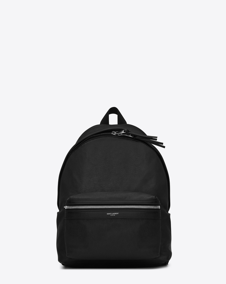 Saint Laurent Mini CITY Backpack In Black Leather | YSL.com