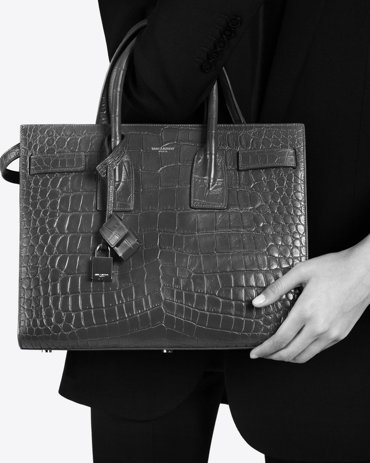 classic sac de jour small in crocodile embossed matte leather