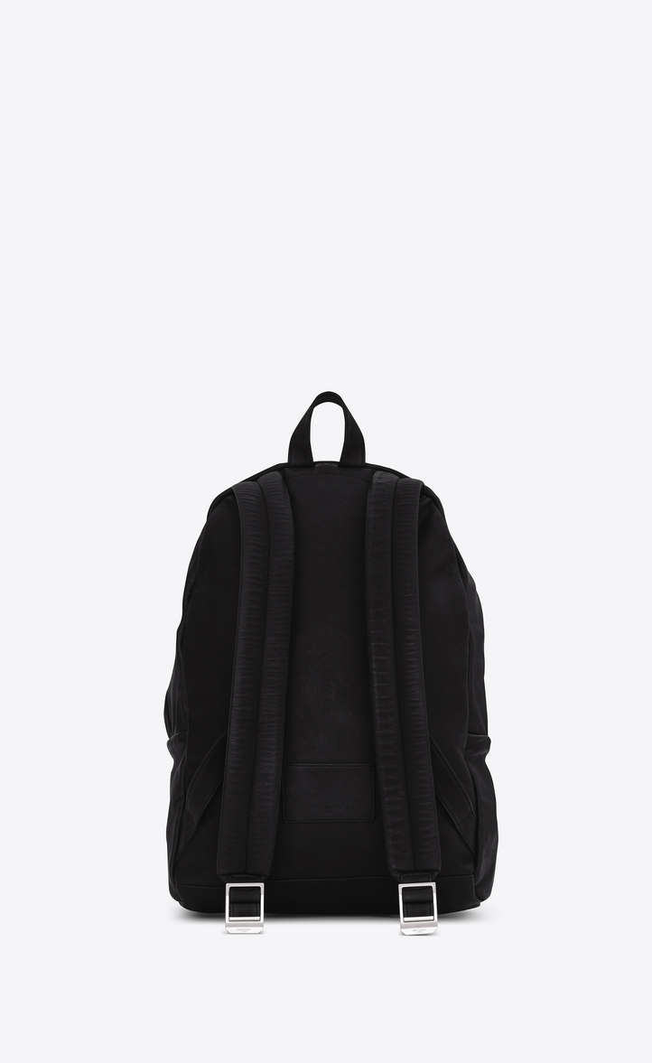 ‎Saint Laurent ‎City Backpack In Black Washed Leather ‎