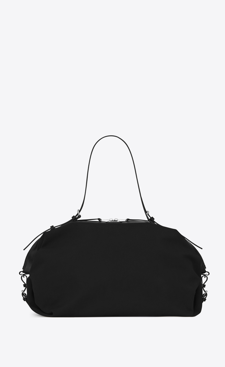 Men S Luggage Saint Laurent Ysl Saint Laurent Id Bags Man Large Convertible Bag In Black Canvas A V4