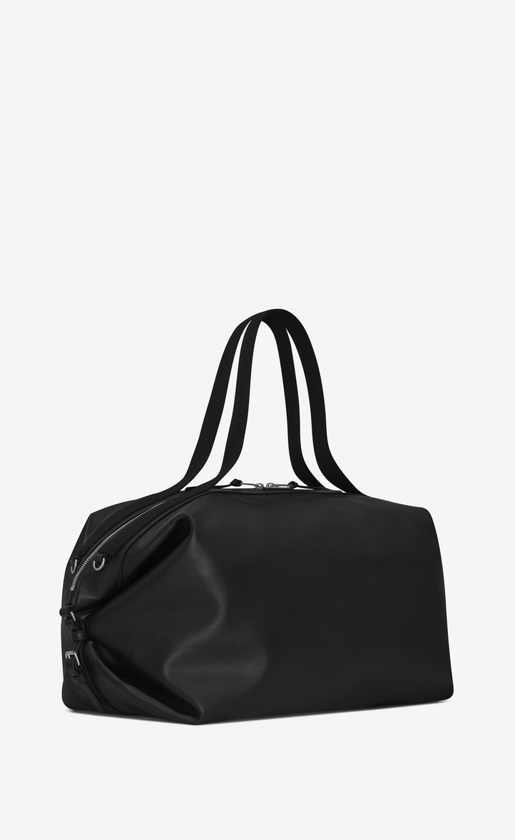 Saint Laurent Large ID Convertible Bag In Black Leather