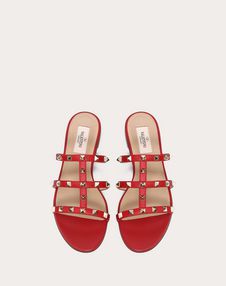 Rockstud Flat Slide Sandal For Woman | Valentino Online Boutique