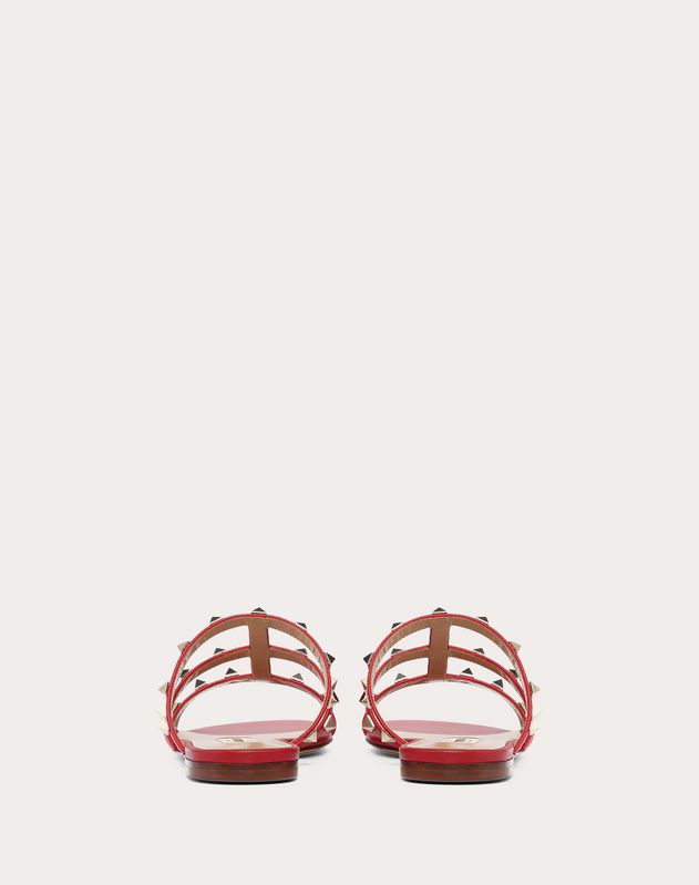 Rockstud Flat Slide Sandal for Woman | Valentino Online Boutique