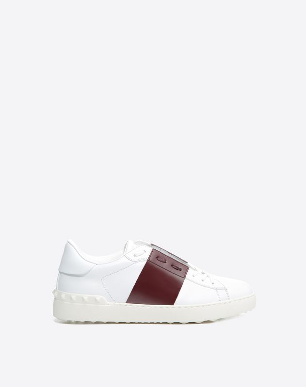 valentino open leather sneakers