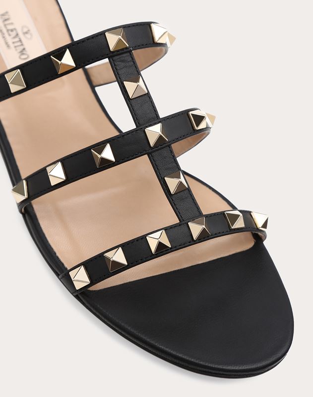 Rockstud Flat Slide Sandal For Woman | Valentino Online Boutique