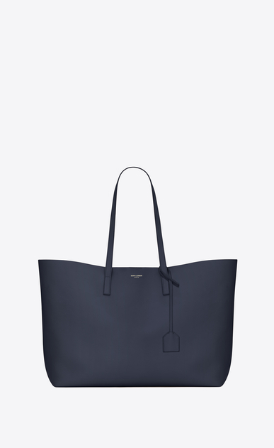 shopping bag aus navyblauem leder